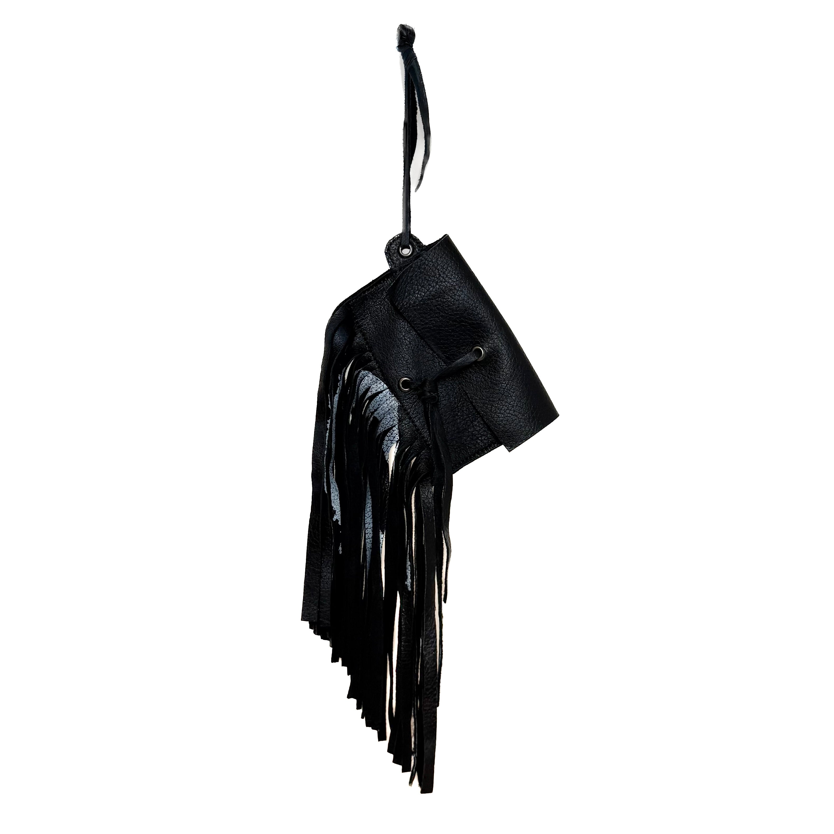 LOGO FRINGE CARDHOLDER KEYCHAIN