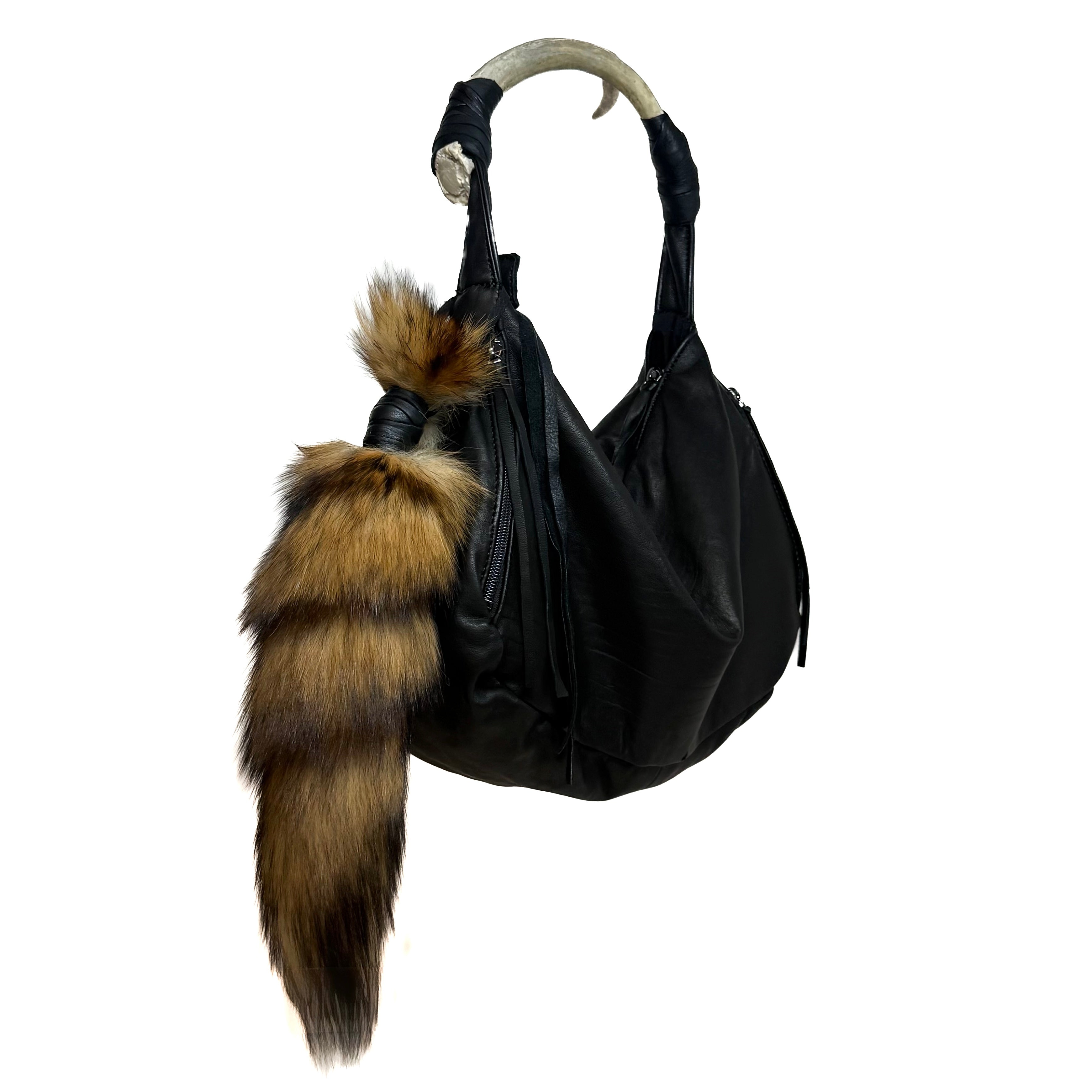 RED FOX TAIL KEYCHAIN
