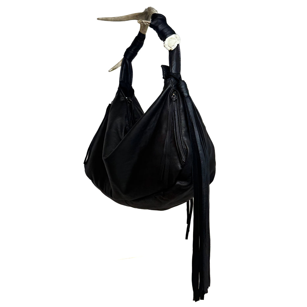 EXTRA LONG LEATHER TASSEL KEYCHAIN