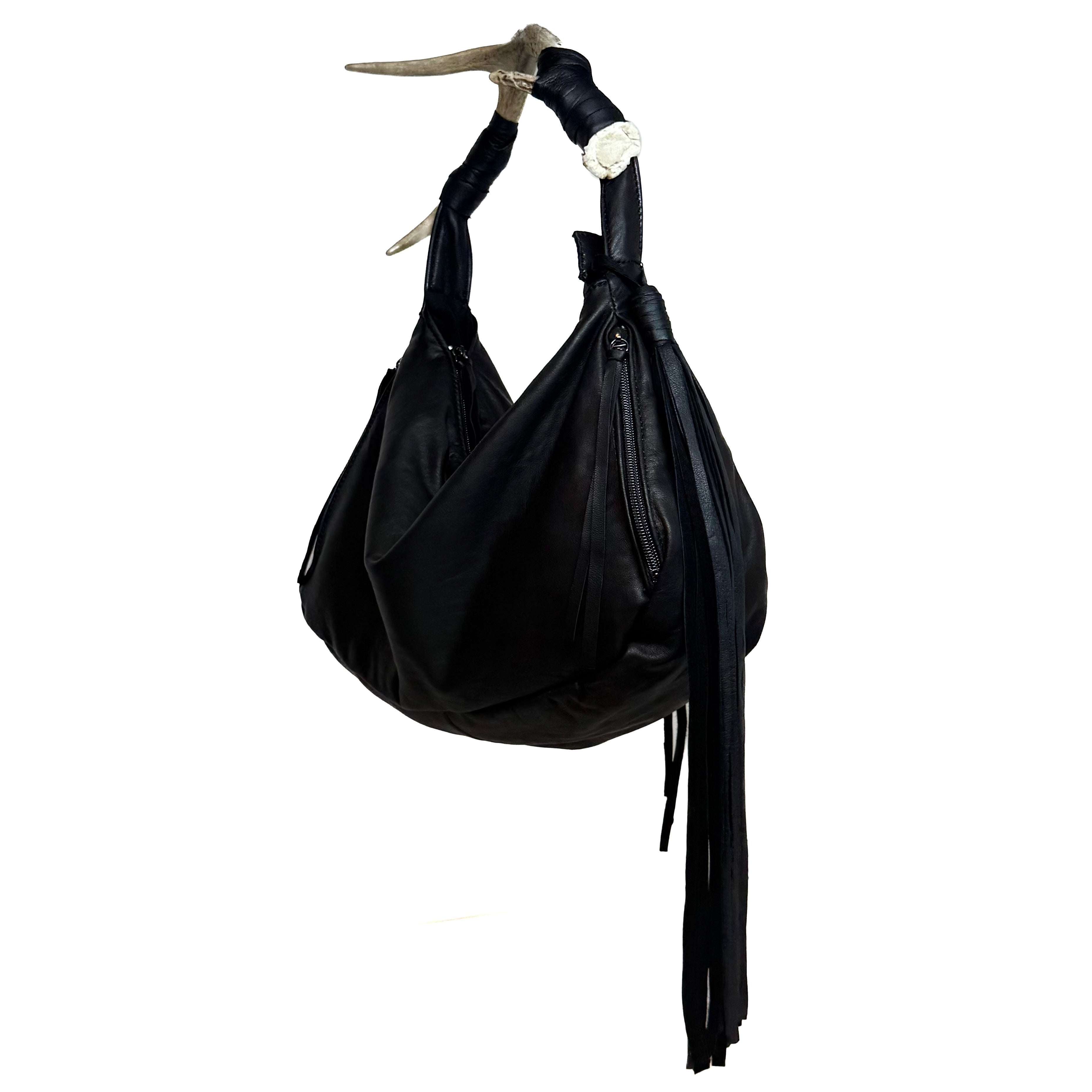 EXTRA LONG LEATHER TASSEL KEYCHAIN