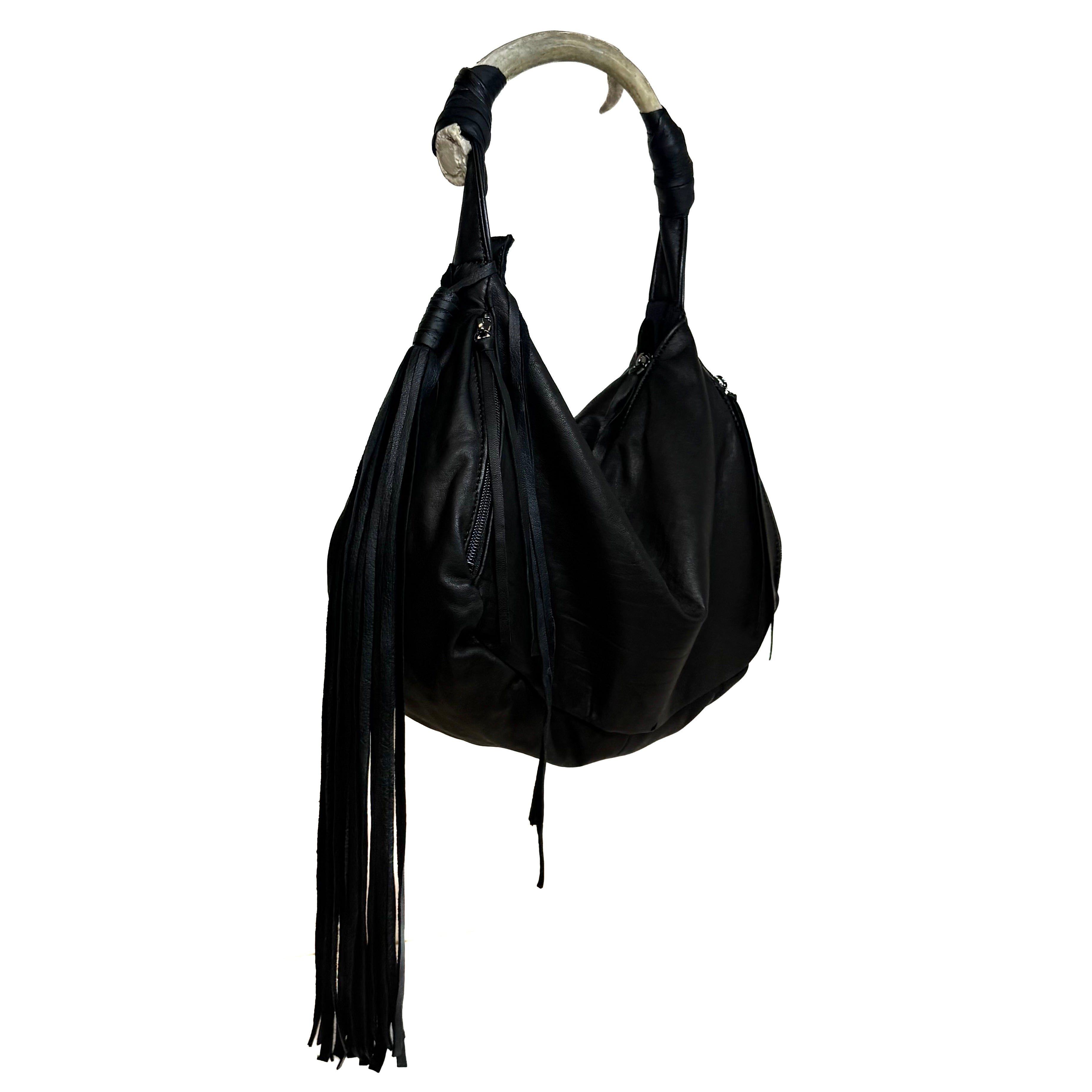 EXTRA LONG LEATHER TASSEL KEYCHAIN