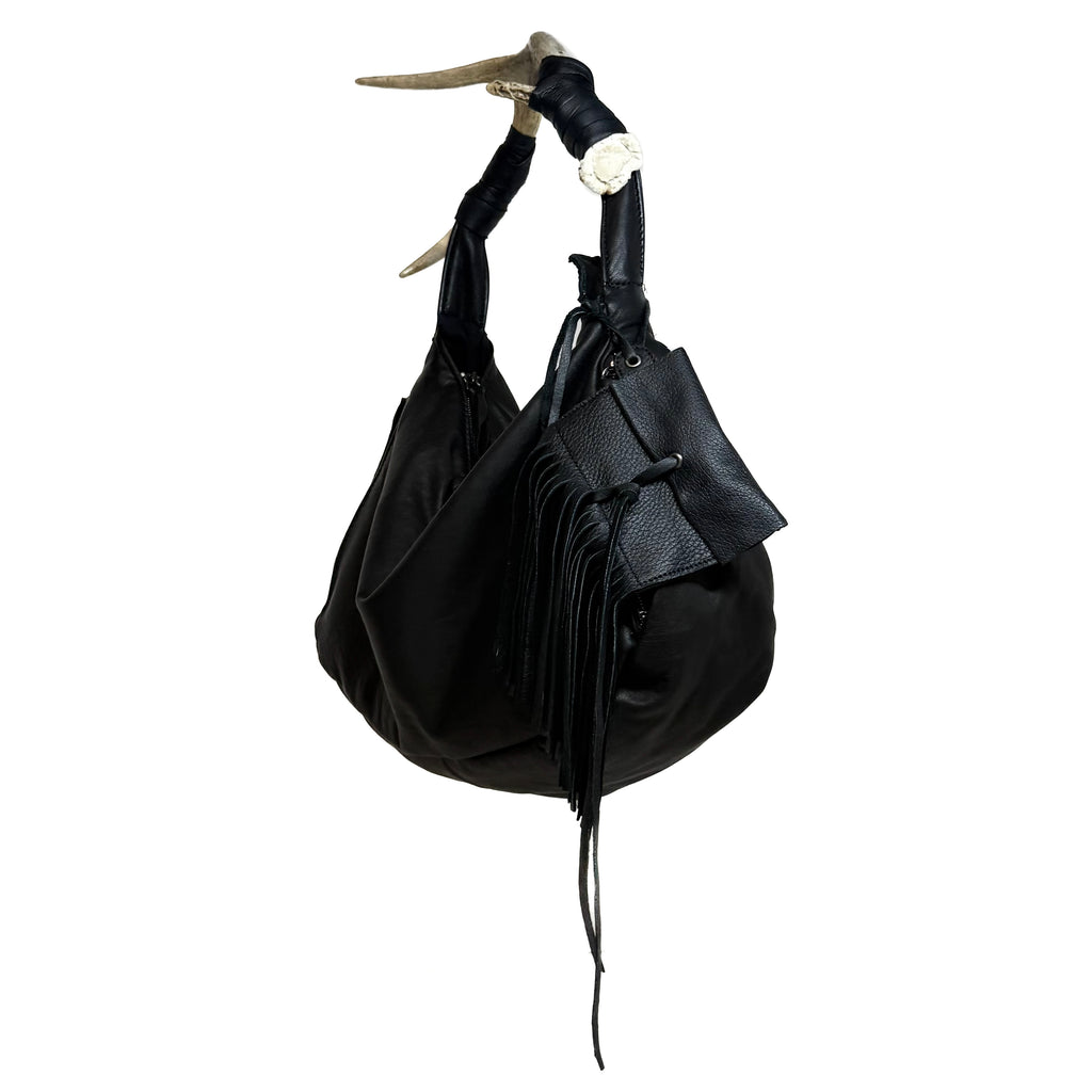 LEATHER FRINGE CARDHOLDER KEYCHAIN