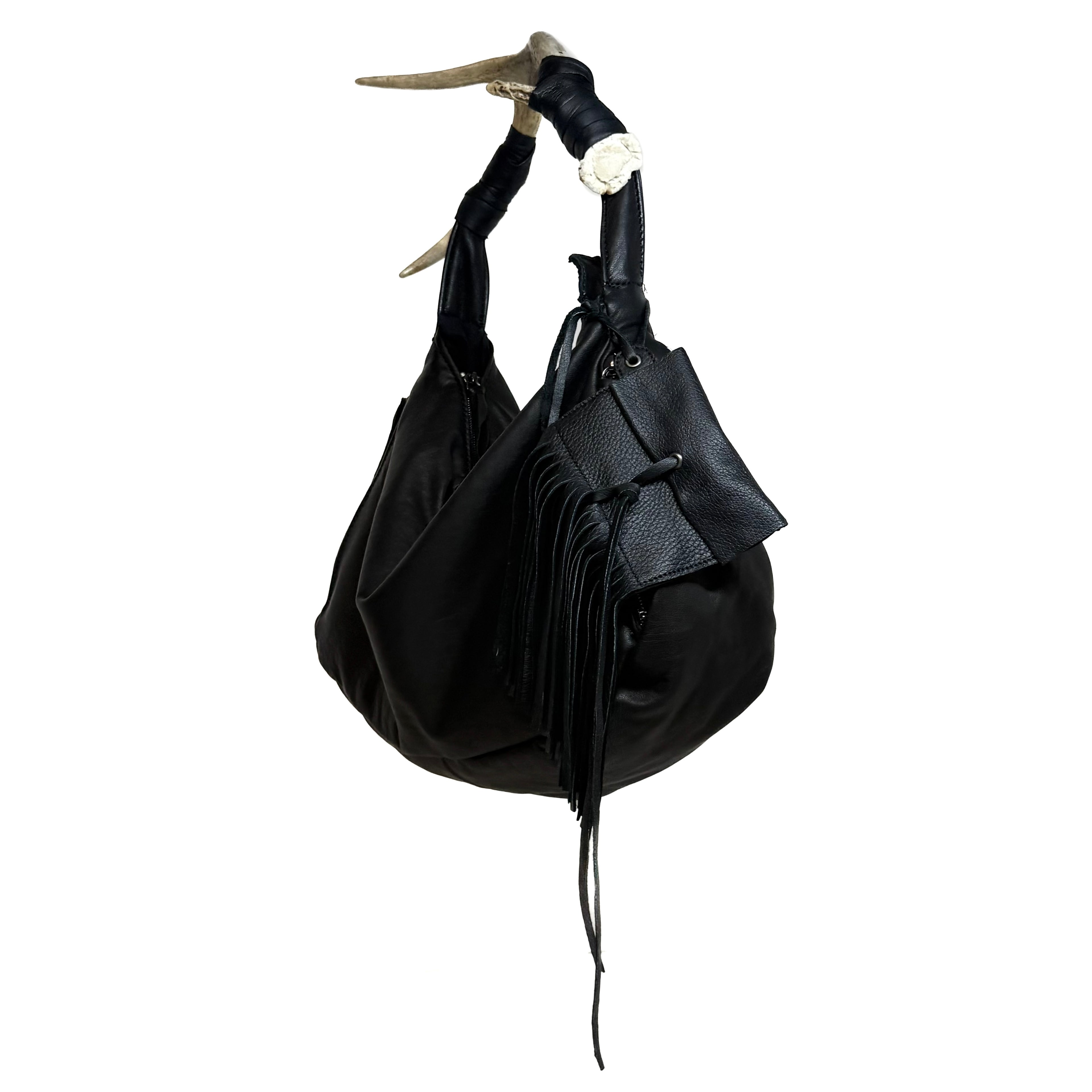 LEATHER FRINGE CARDHOLDER KEYCHAIN