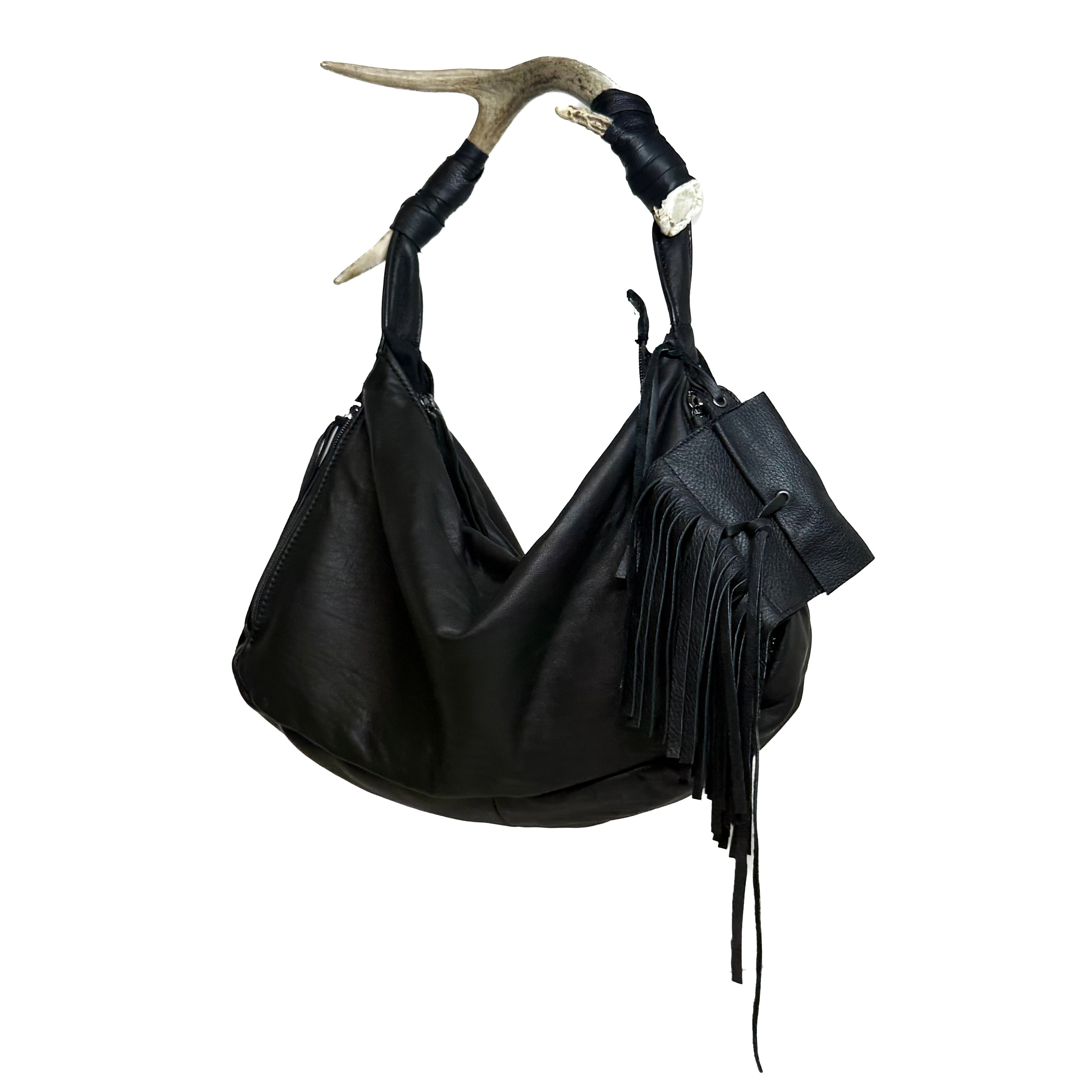 LEATHER FRINGE CARDHOLDER KEYCHAIN